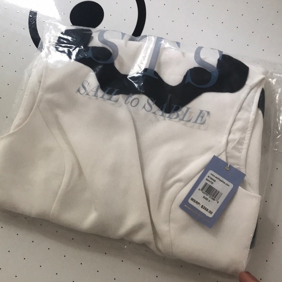 Sail to Sable Ric Rac Dress White and Navy! NEW! - Picture 2 of 2